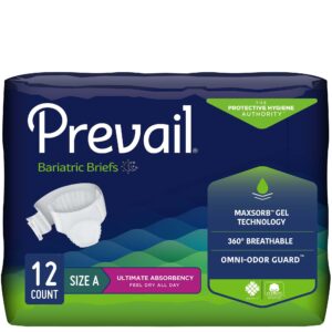 Prevail® Bariatric Ultimate Incontinence Brief, Size A 653235