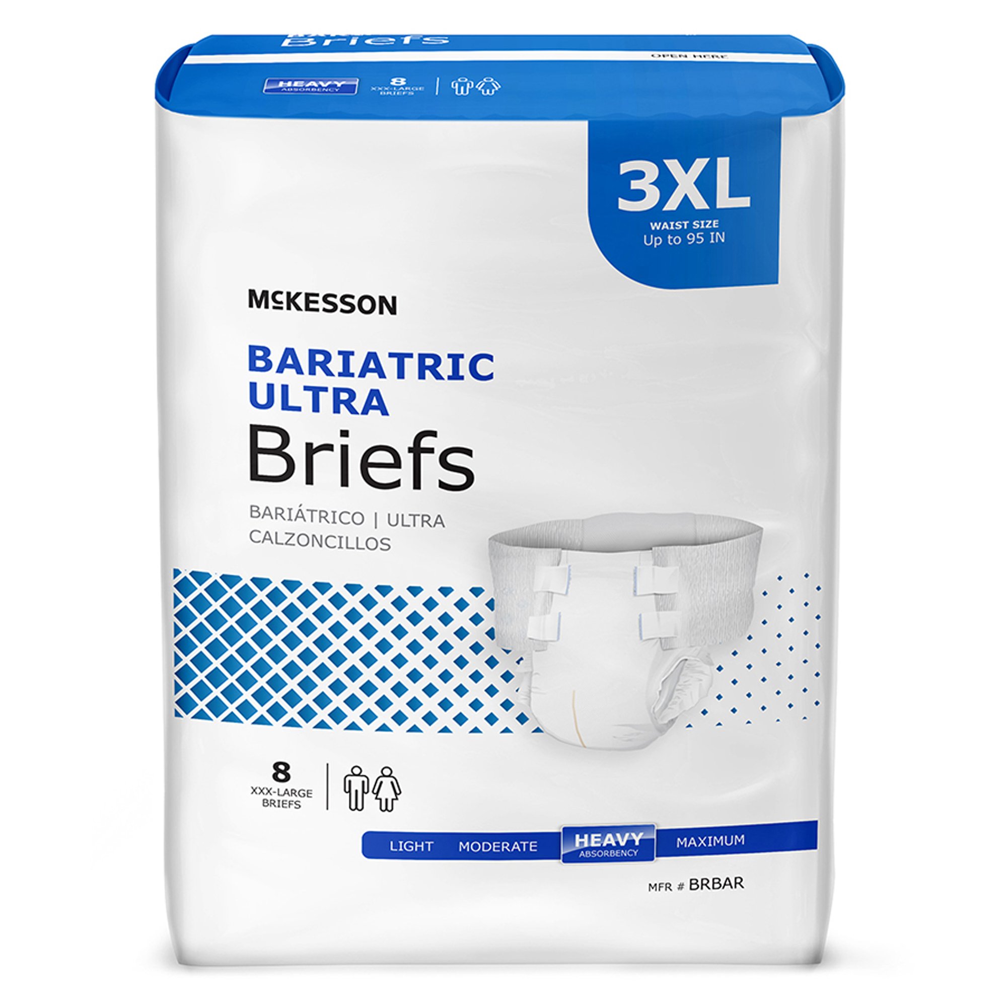 McKesson Ultra Plus Heavy Absorbency Bariatric Incontinence Brief, 3X-Large